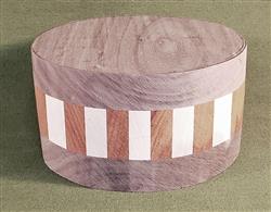Bowl #423 - Padauk, Maple & Walnut Stripped Segmented Bowl Blank ~ 5 1/2" x 3" ~ $37.99